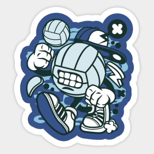 Angry volleyball player Sticker